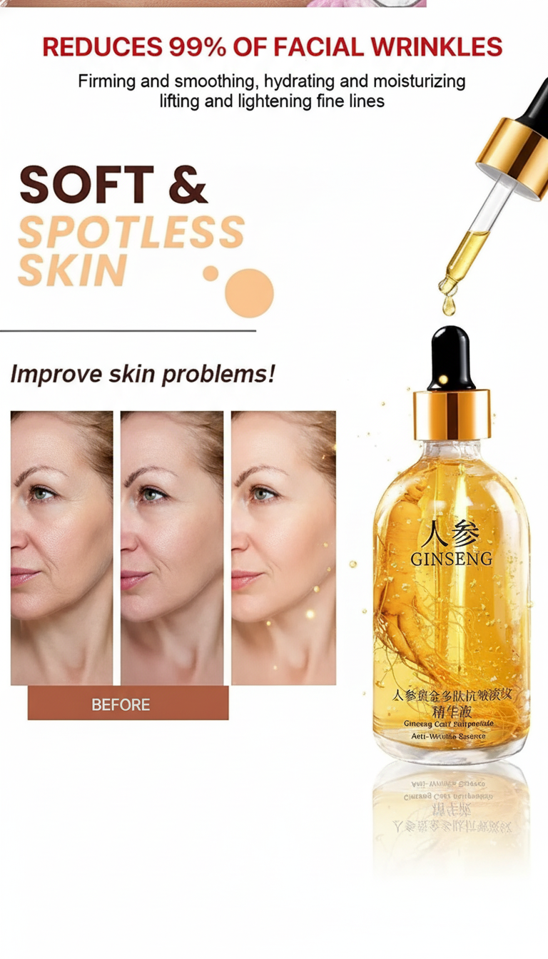 Ginseng Gold Polypeptide Anti-Ageing Serum Pack of 2